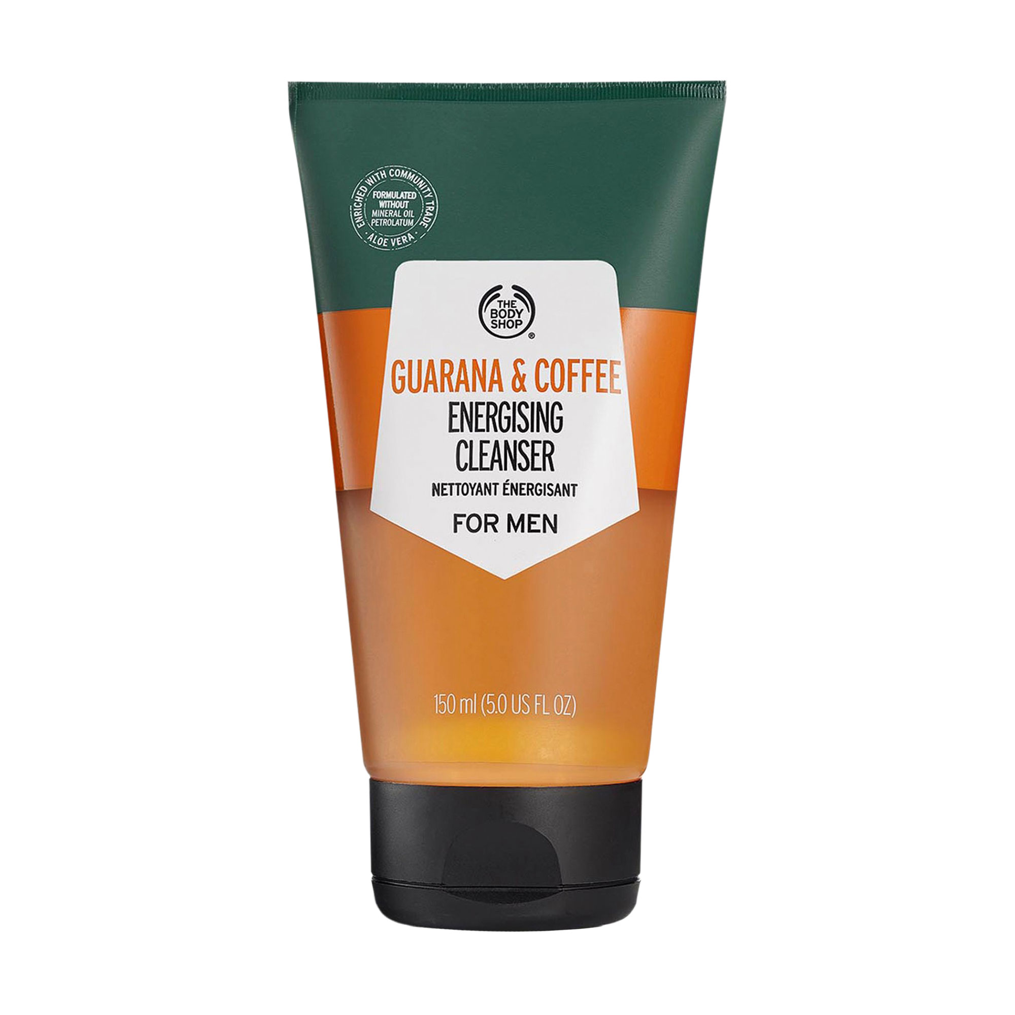 Чоловічий гель для вмивання обличчя The Body Shop Energising Cleanser Гуарана та кава, 150 мл