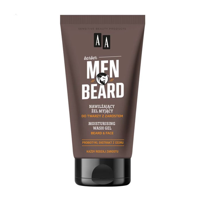 Зволожувальний чоловічий гель для вмивання обличчя та бороди AA Men Beard Moisturizing Wash Gel, 150 мл